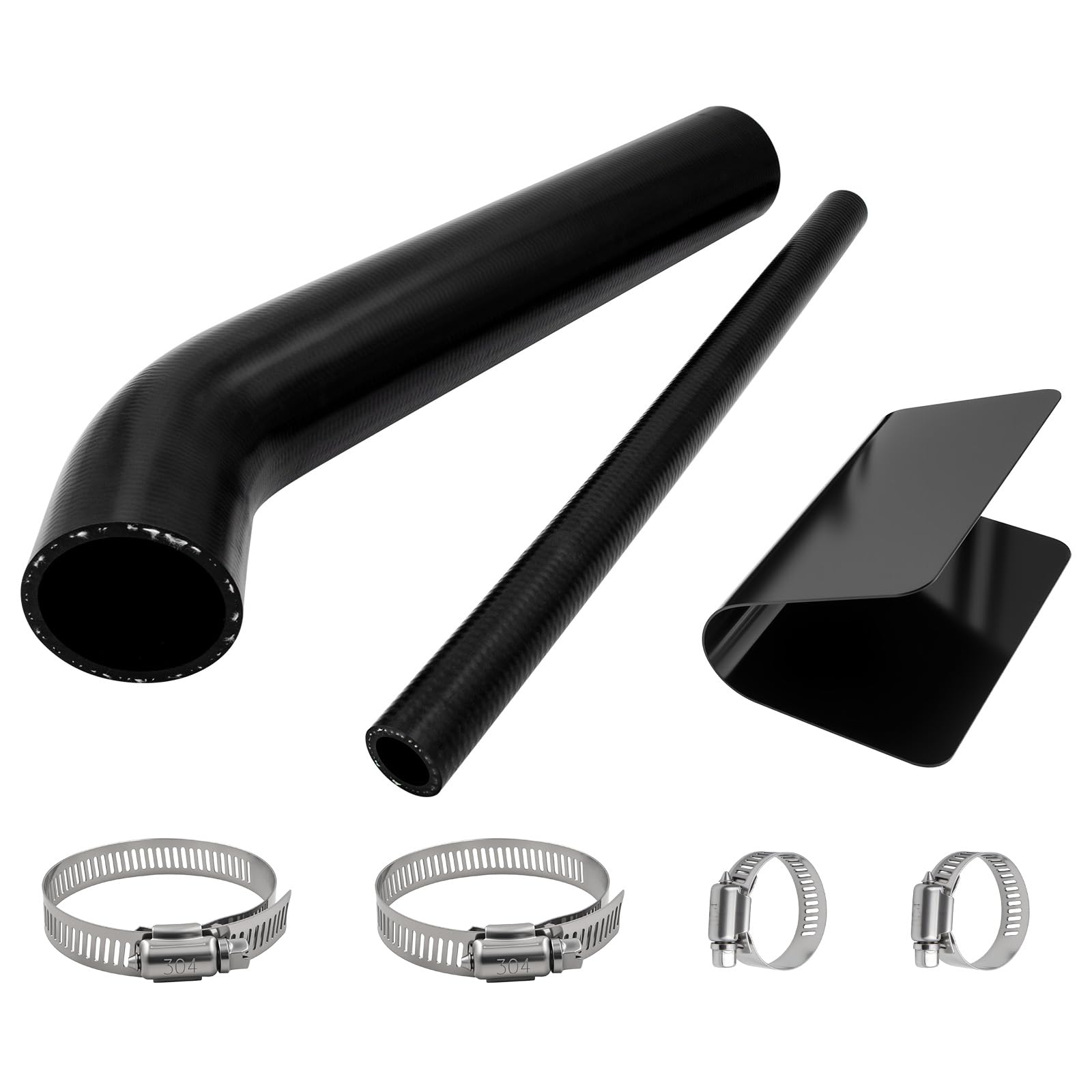 Gas Filler & Vent Hoses with 4 Clamps | Fits 1973 1974 1975 1976 1977 1978 Ford F-150 F-250 F-350 Regular Cab Super Cab Crew Cab | Fuel Filler Hose Kit with Metal Shield