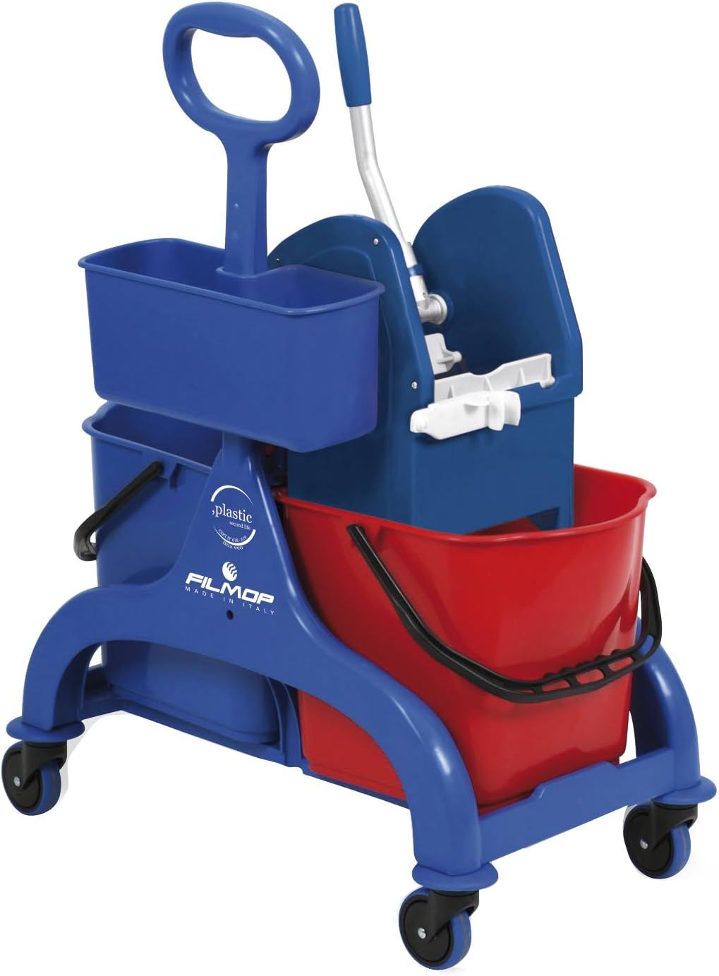 03007965 A/P Fred Trolley with Handle and Cassette, Plastic, 50 Litres