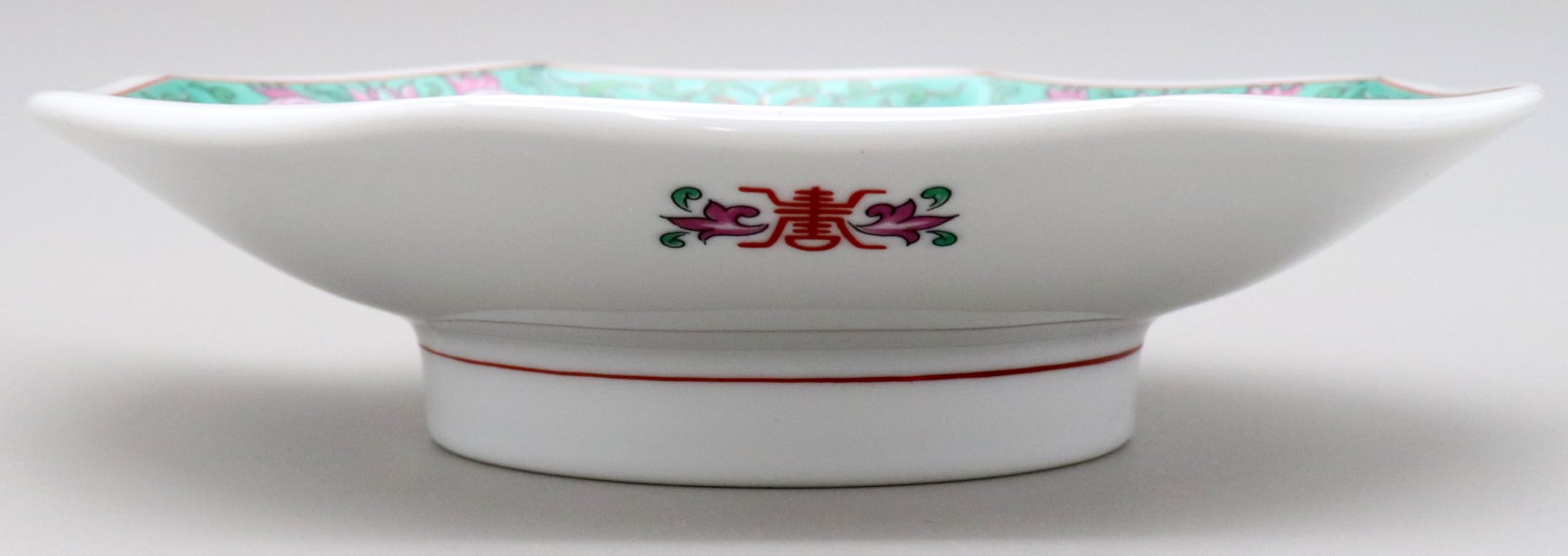 Amazon.co.jp: 中華オープン 緑彩宝華 八角皿 [ 18.5 x 4.8cm ] 料亭