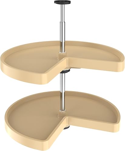 Rev-A-Shelf Value Line - Susans de polímero de 2 estantes para gabinetes de base de esquina