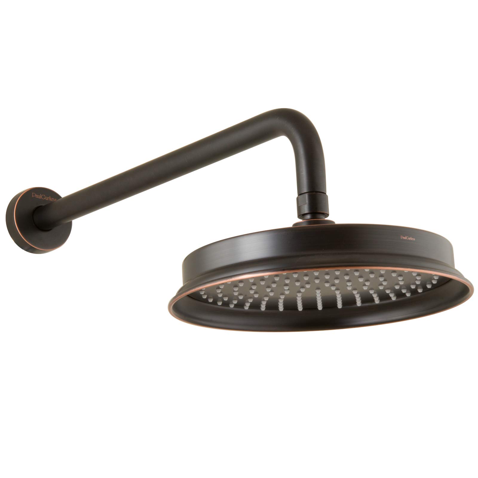 Cabezal de Ducha Nostalgia Retro Negro con Brazo de Pared Antiguo, Latón Macizo, Ø 22,5 cm, 140 Boquillas, Conexión 1/2"