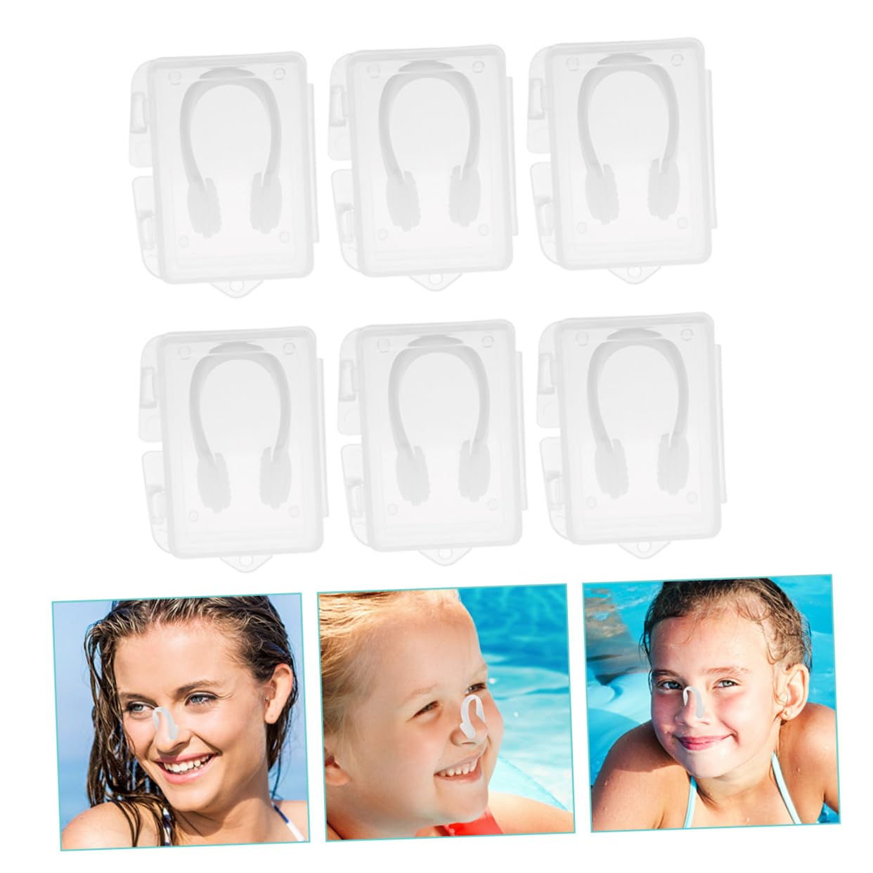 BESPORTBLE 30 Kartons Schwimmender Nasenclip Unsichtbare Nasenstöpsel Nasenzange Nasenhalter Zum Schwimmen Professionelle Stecker Nasenclips Weiß Spielzeug Silikon Anti-erstickungswasser