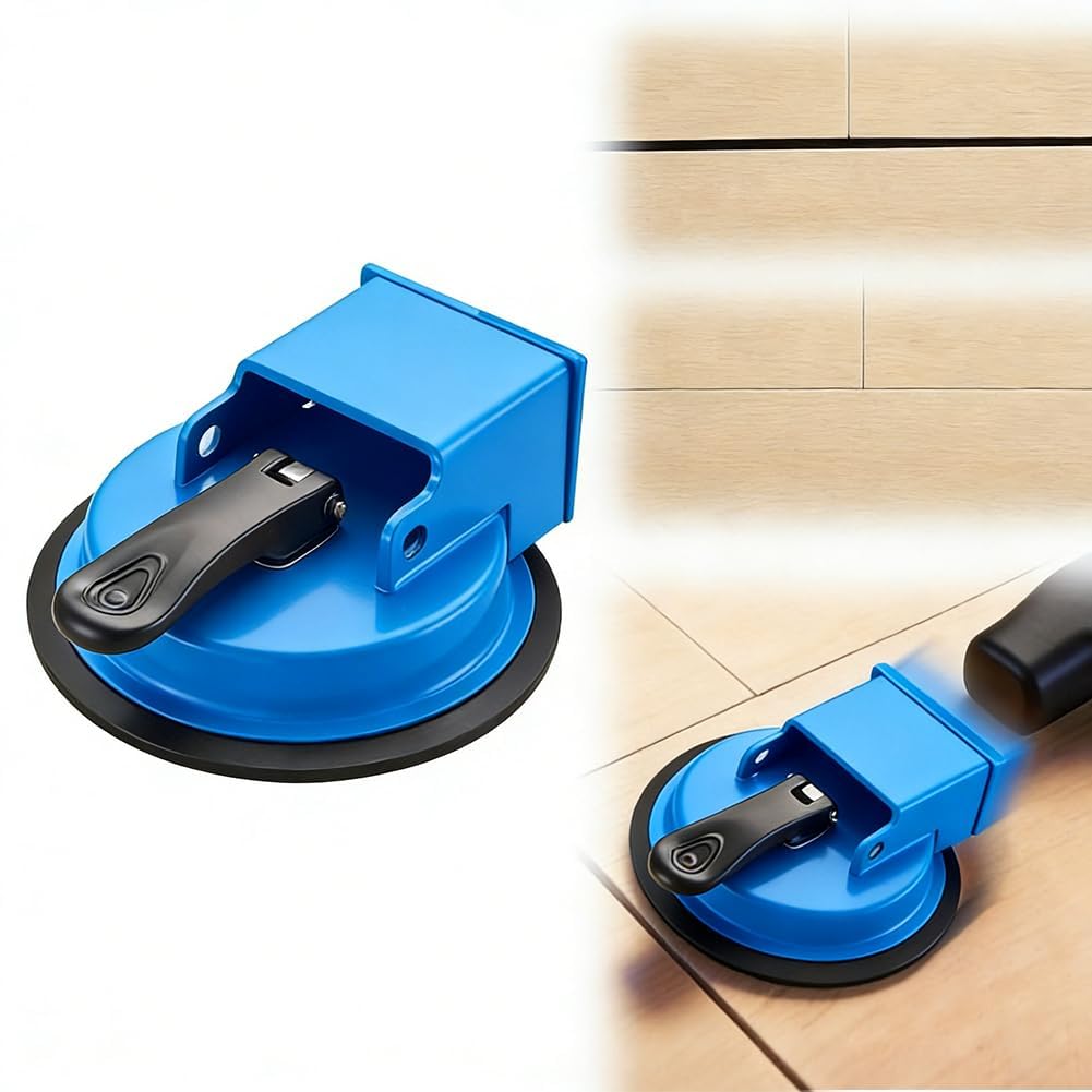 Laminate Floor Gaps Fixing Tool, Adjustable Suction Cup Gripper, Heavy Duty Laminate Fixer, Plank Grabber Tool for Wood Tile Vinyl Baseboard Paver Construction Bathroom Kitchen Living-Blue