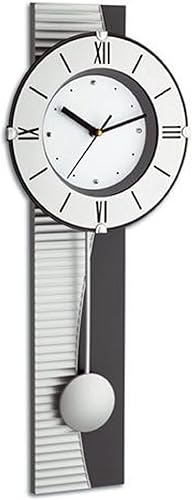 Reloj de pared de péndulo, plata