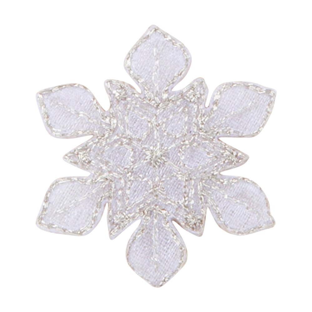 Amazon | ミノダ ラメポップ刺繍アイロンワッペン 雪の結晶(レース