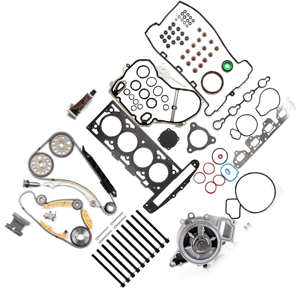 Timing Chain Kit Head Gasket Set w/Bolts Fit for Chevrolet Cobalt 2.2L,for Pontiac G5 2.2L Replace WP752