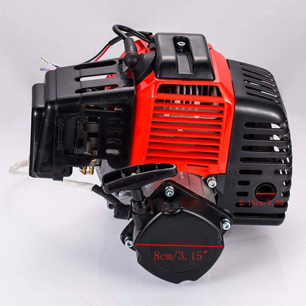 HOTSTORE 2 Stroke Bicycle Engine Kit, 49CC Engine Motorized Bike Kit, Gas Motor Pull Start
