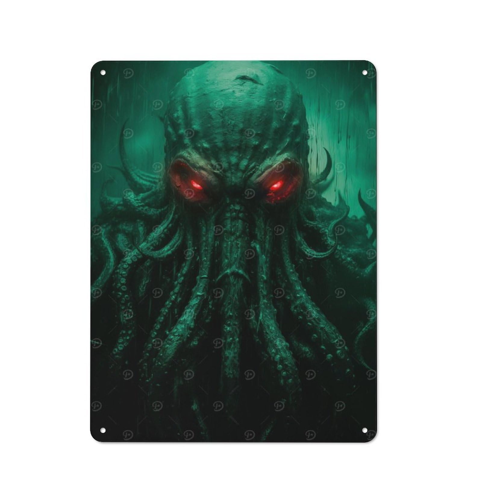 Junmoney Cthulhu Awakening Printed Metal Sign 40X30cm For Café Or Restaurant, For Hospitality Interior Collectors