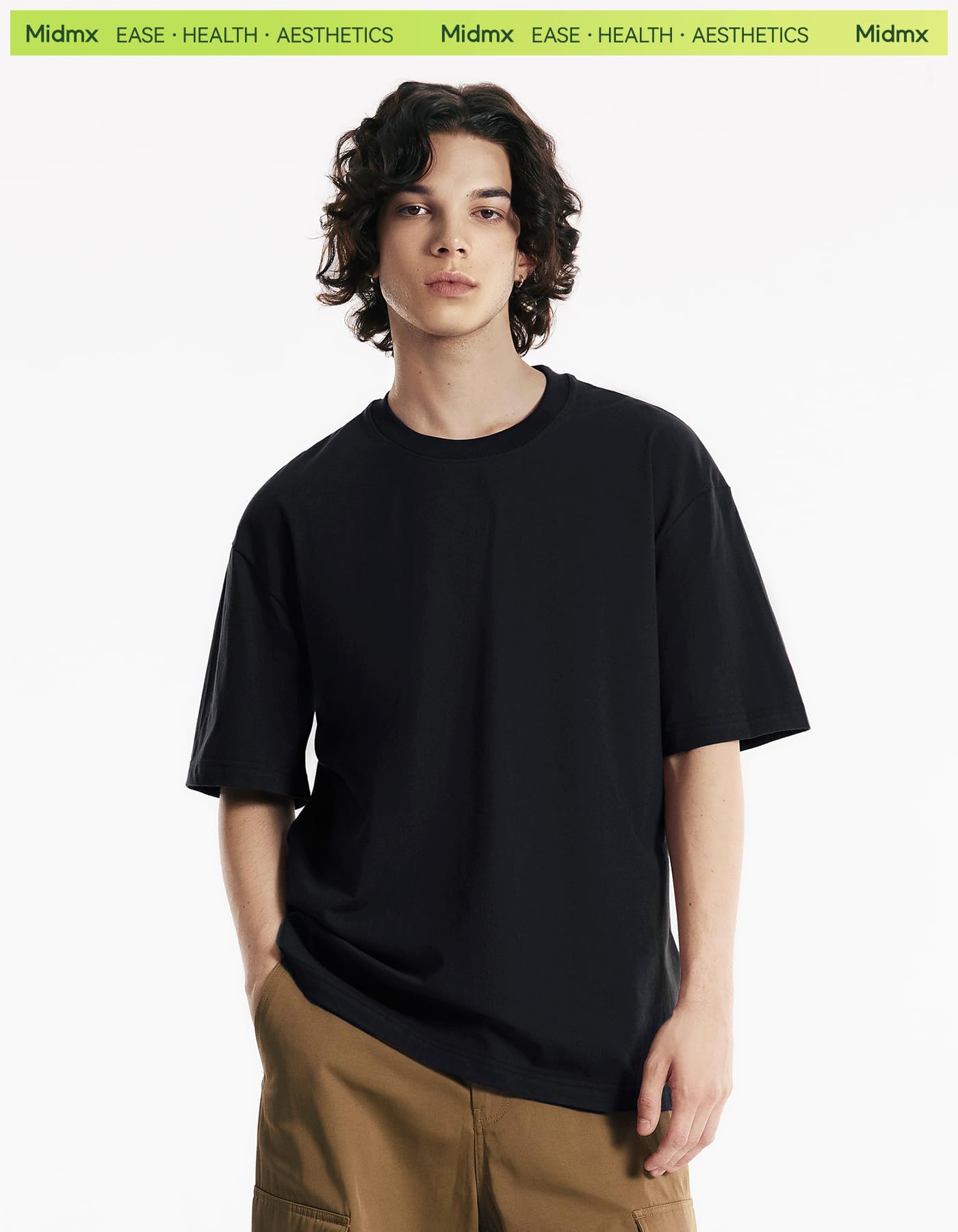 Schwere Baumwoll-T-Shirts für Herren und Damen, Unisex, kurzärmelig, Rundhalsausschnitt, locker, lässiger Schnitt