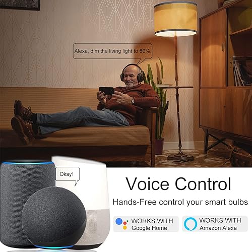 Miniatura 3 de DOGAIN Bombillas inteligentes pequeñas A15, bombilla RGB que cambia de color compatible con Alexa Google Home, bombilla LED con base E12, WiFi
