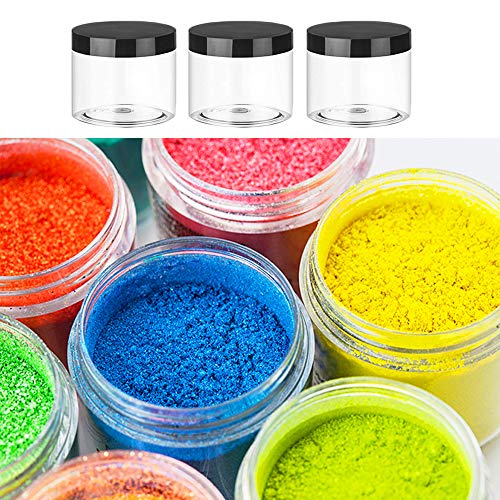 20 Pack 2 Oz Clear Plastic Round Slime Containers,Empty Plastic Storage Jars With Black Lids,Refillable Storage Container For Slime,Cosmetic,Cream,Paint,Jewelry #TOP6