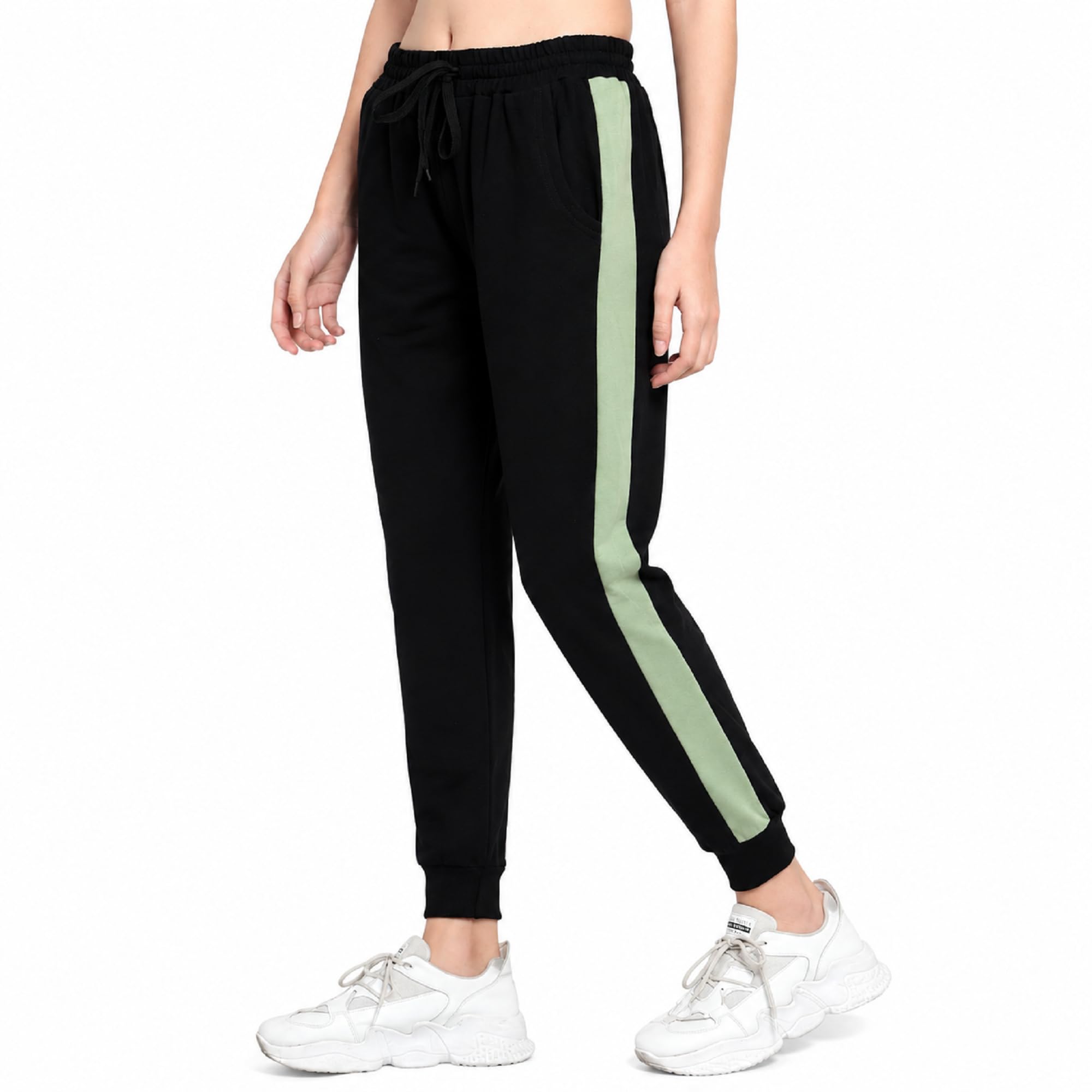 BLUE STAR SHARK Women's Cotton Loopknit Track Pants | Comfortable Lounge Pants for Summer | Casual Pyjamas, Nightwear, Gym, Yoga, Sports, Running | Relaxed Fit Everyday Comfort-picture-16