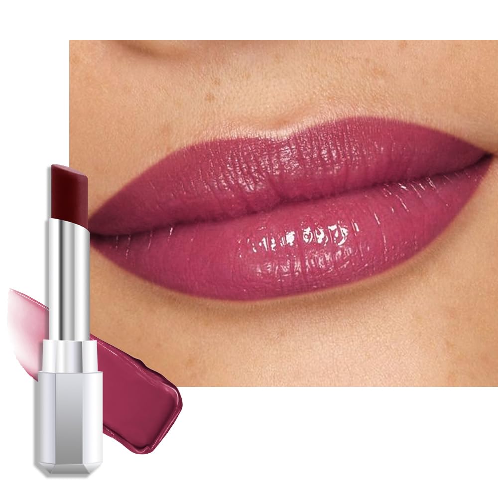 evpct Plum Cherry Honey Lipstick Tinted Lip Balm Sheer Hydrating Shine Tinted Lipstick for Women Moisturizing Lip Color