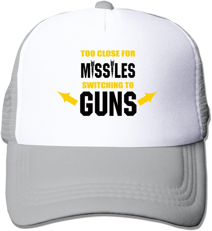windshananb Mens Too Close for Missiles Mesh Back Cap Baseball Cap