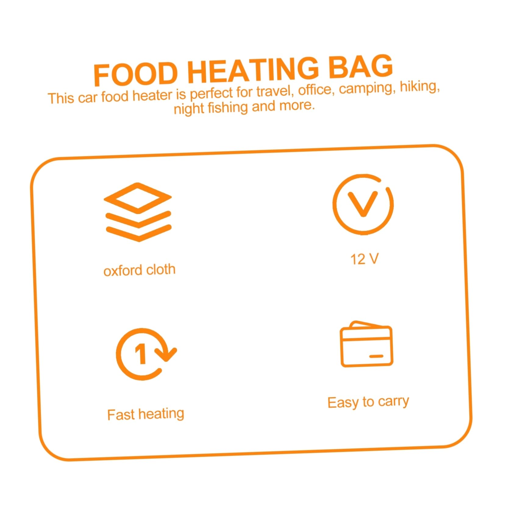 BESTYASH Bolsa Térmica Portátil para Almuerzo Material Oxford y Abs Calefacción 12v y Mantener Alimentos Calientes para Coche Adecuado para Oficina