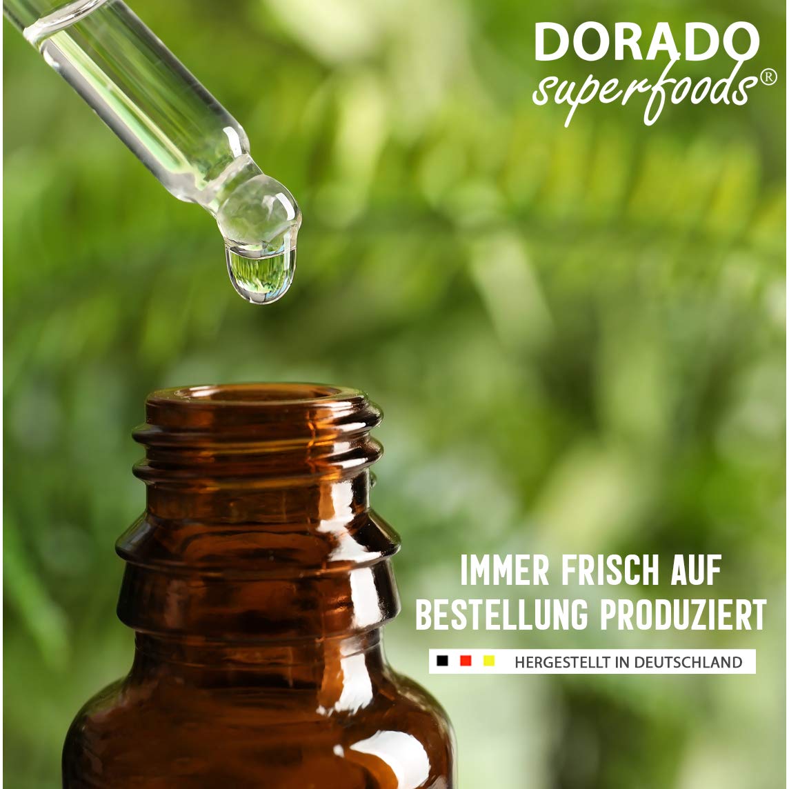 Kolloidales Silber 200 ppm – 1000 ml (4x250 ml) – Silberwasser, Braunglasflasche, Premium Qualität – Dorado Superfoods®
