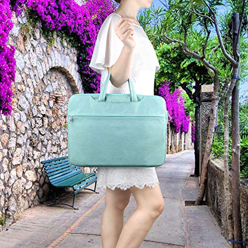 Laptop Shoulder Bag, HESTECH 15.6 Laptop Case Sleeve Business Messenger Briefcase Carrying Handbag for Women Men Fits 15-16 Inch Dell HP Acer Aspire 5/Predator Helios 300 Chromebook Ultrabook, Green - Thumbnail 5