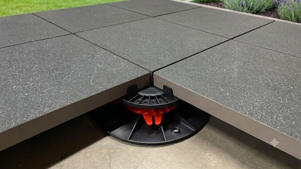 Stelzlager | Terrassenlager 40-60 mm Höhenverstellbar – Robustes Stelzlager für Fliesen Gehwegplatten & Steinplatten, | Plattenlager | Stellfuss | Unterkonstruktion für den Außenbereich (40)