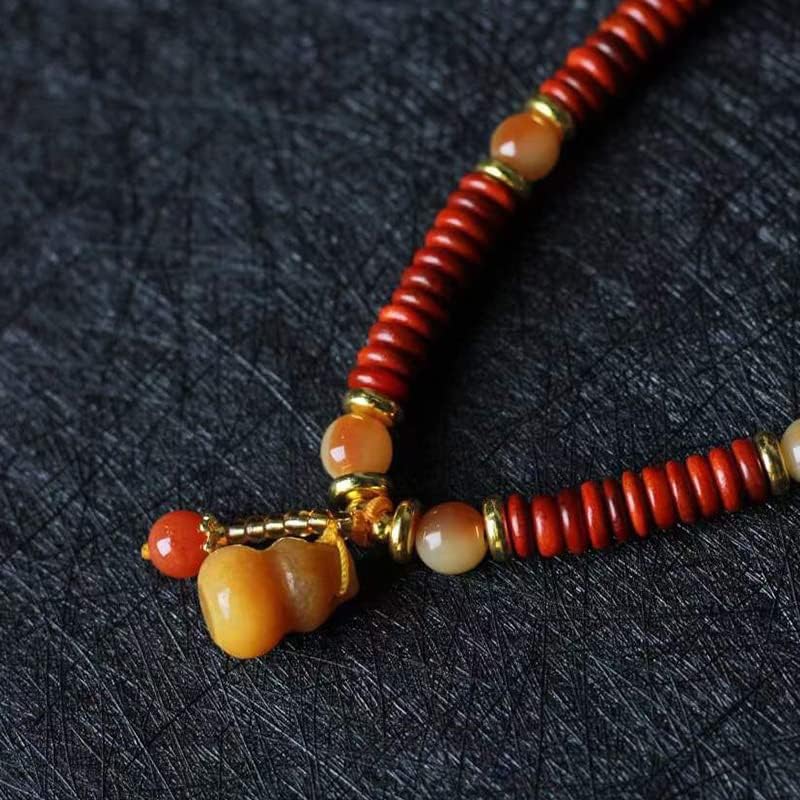 血龙木片珠葫芦款手串0.8女款 款式清新文玩念珠装饰(血龙木片珠葫芦款)