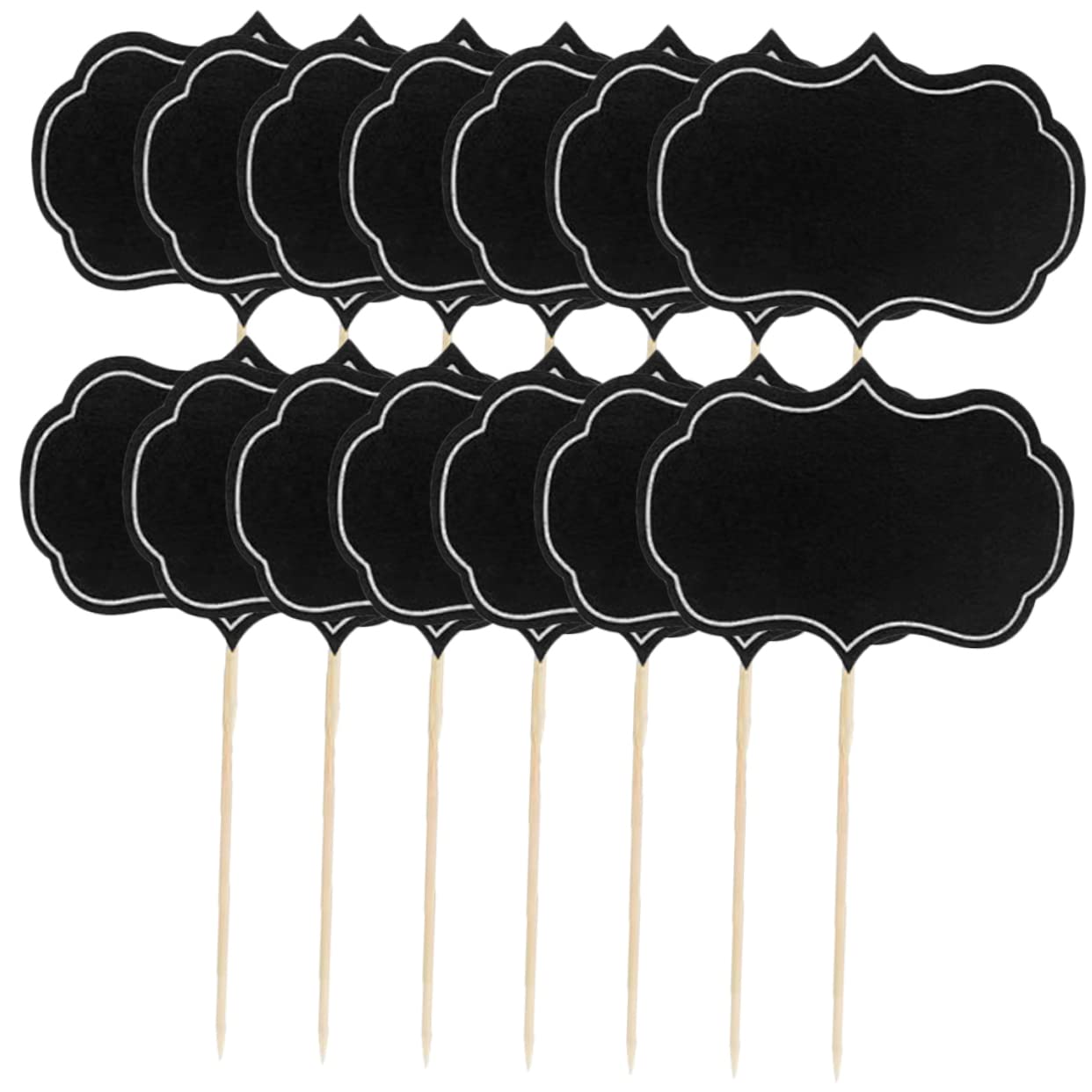 Angoily Food Labels 80pcs Blackboard Paper Cheese Markers Wedding Buffet Inserts