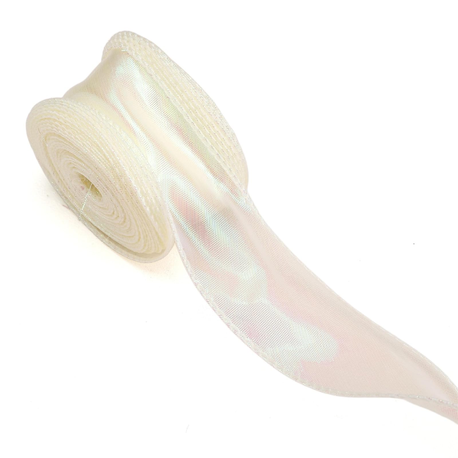 Tfaoys Beige Colorful Sheer Meshes Ribbon Soft Materials For Bowknot And Sewing Projects Accessory Ribbon