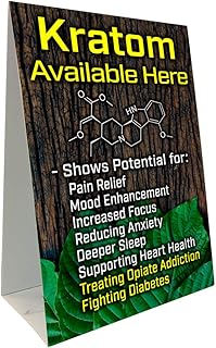 Kratom Available Here Benefits Economy A-Frame Sign (24
