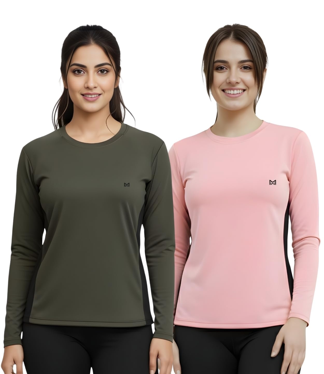 White Moon Women’s Activewear Sports Gym Workout Full Sleeve T-Shirt | gym tshirt for women workout | Lightweight UV Protection Breathable Stretch Round Crew Neck for Training Running Yoga (Pack of 2)-image-35