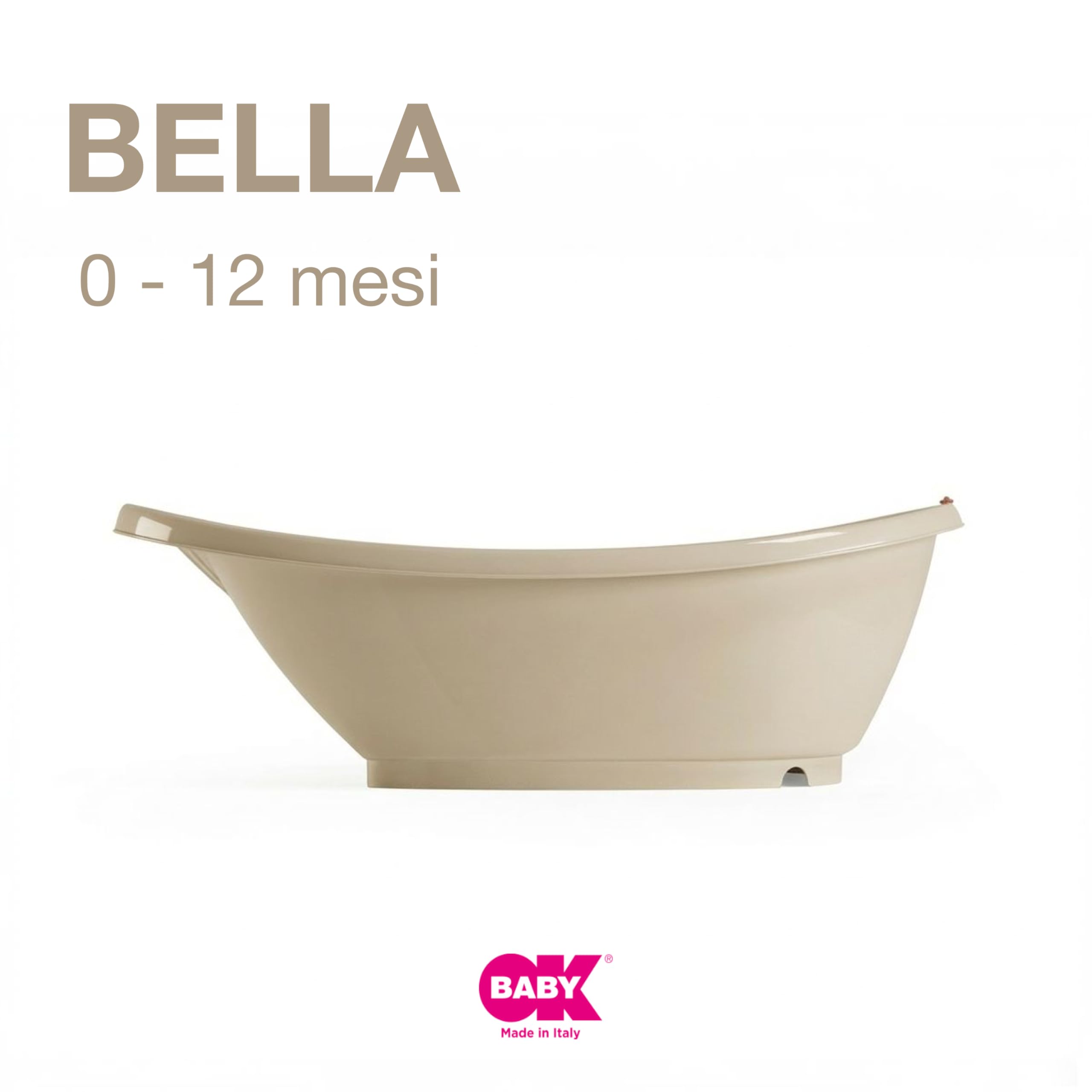 OKBABY Bella - Vaschetta Avvolgente per il Bagnetto del Neonato 0-12 Mesi - Sabbia