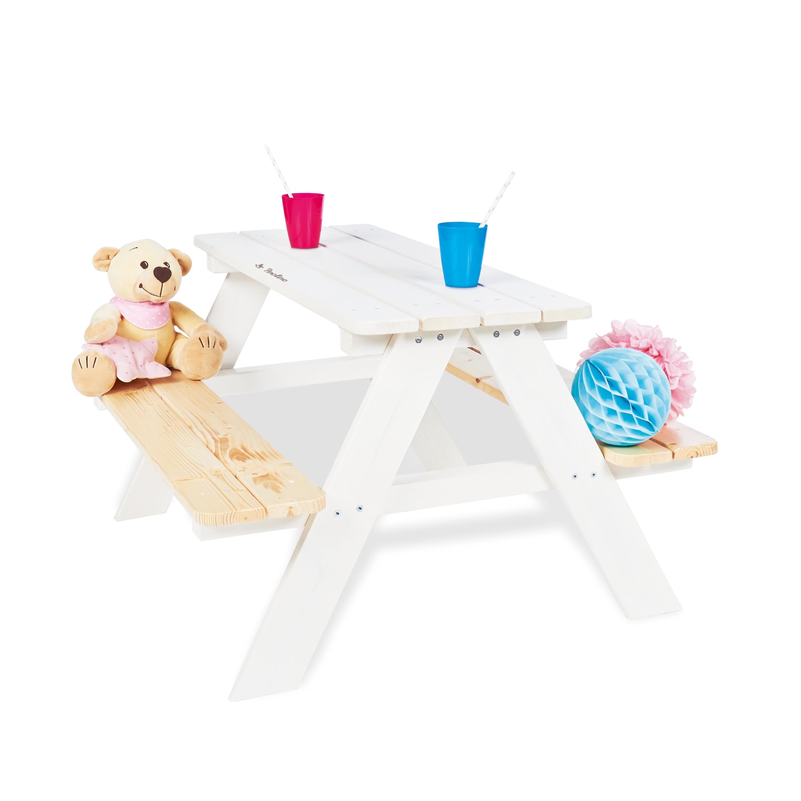 Pinolino 201611 Set di seggiolini per bambini «Nicki for 4', bianco