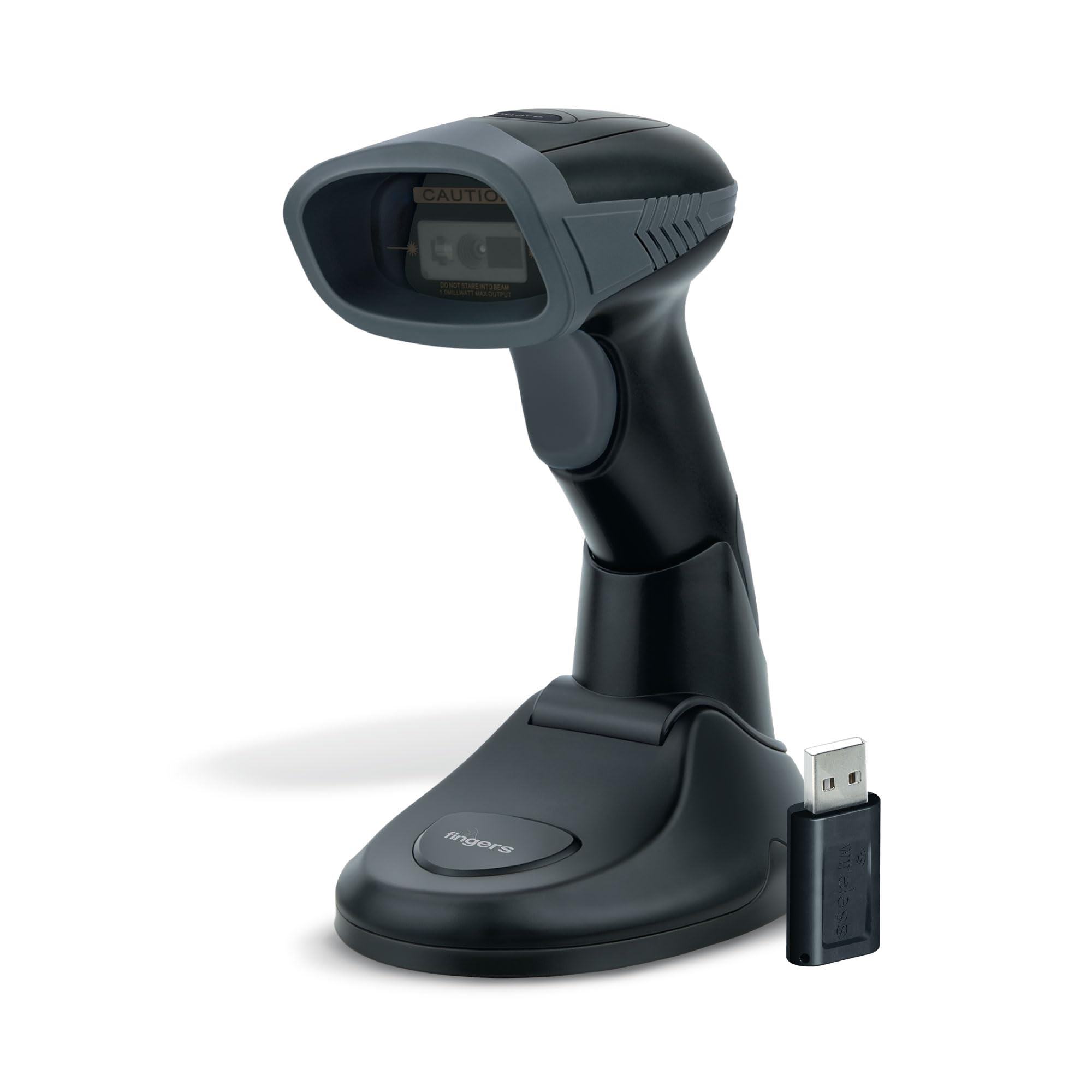 FINGERS 2D-QuickScan WL5 Wireless Barcode Scanner (2D Technology, 3-in-1: Bluetooth | Wireless with 2.4 GHz USB Receiver | Wired with Type-C Cable)