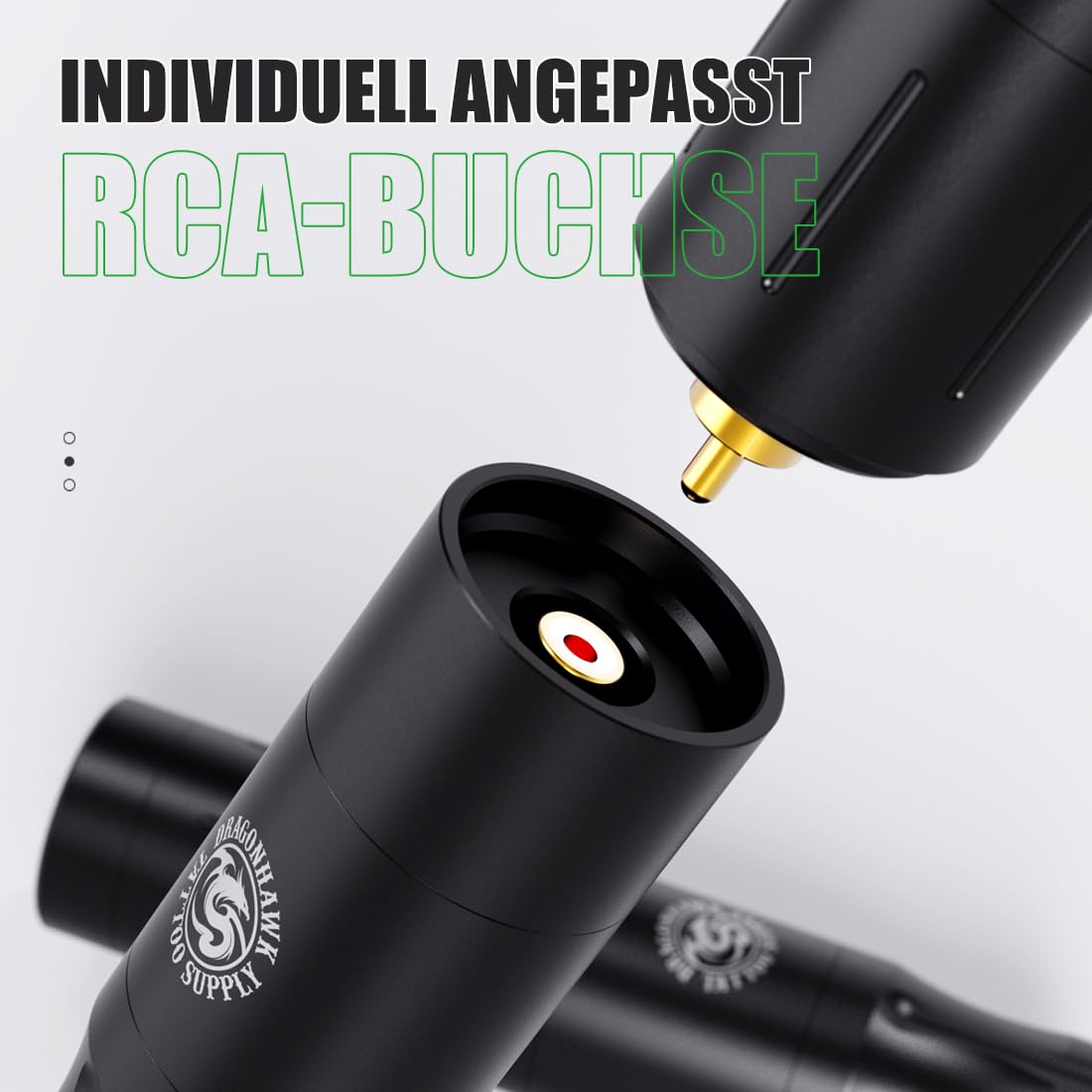 Dragonhawk A3 Tattoo Maschine Set, 1500mAh Akkus