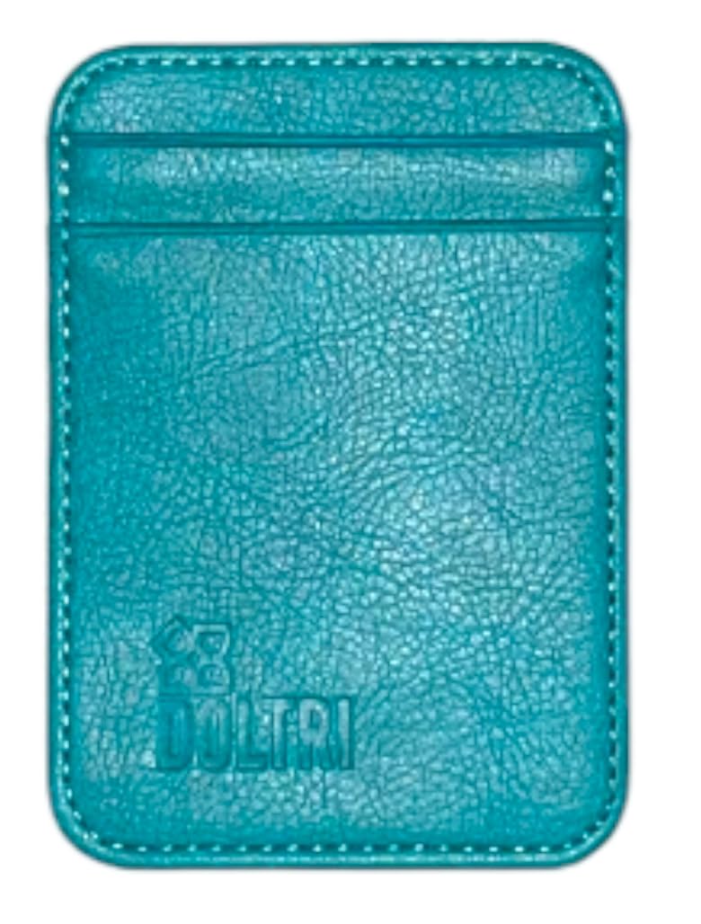 GenericDOLTRI - Mens Wallet Card Holder, Double sided Secure Pocket Thin Credit Card Holder Unisex Wallet, Leather Card Holder (Sea Green)