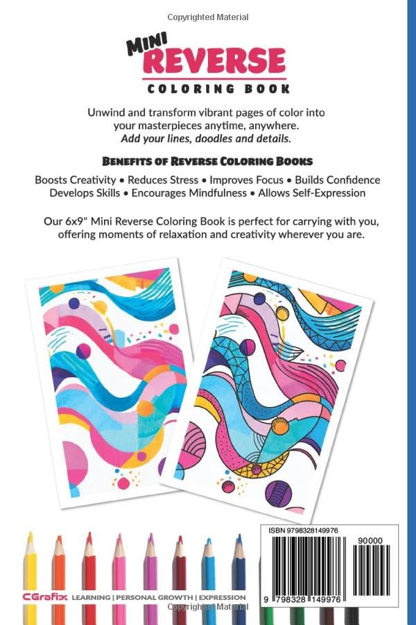 Mini Reverse Coloring Book: Unlock Your Imagination: Turn Pre-Colored Pages into Stunning Art! image 3