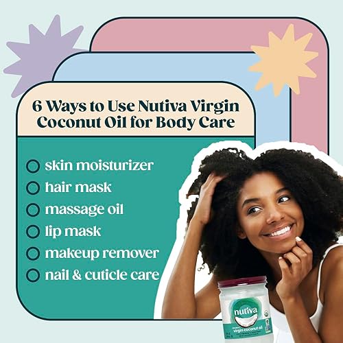 Miniatura 3 de Aceite orgánico extra virgen de coco por Nutiva (tarro de vidrio)