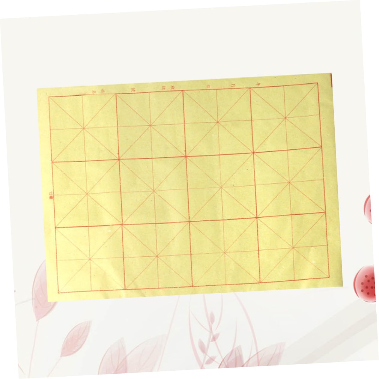 STOBOK Carta per Calligrafia Cinese 70 Fogli Griglia a 12 Quadretti, Spessore Moderato e Resistente allo Sbiadimento, per Scuola e Uso Domestico