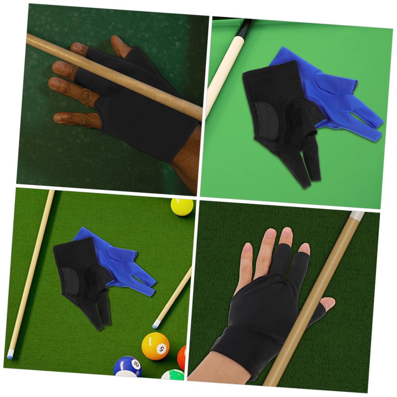 BRIGHTFUFU 2Pcs Wear Resistant Billiard Gloves Breathable and Non Slip Pool Gloves for Men and Women Comfortable and Durable Table Game Supplies