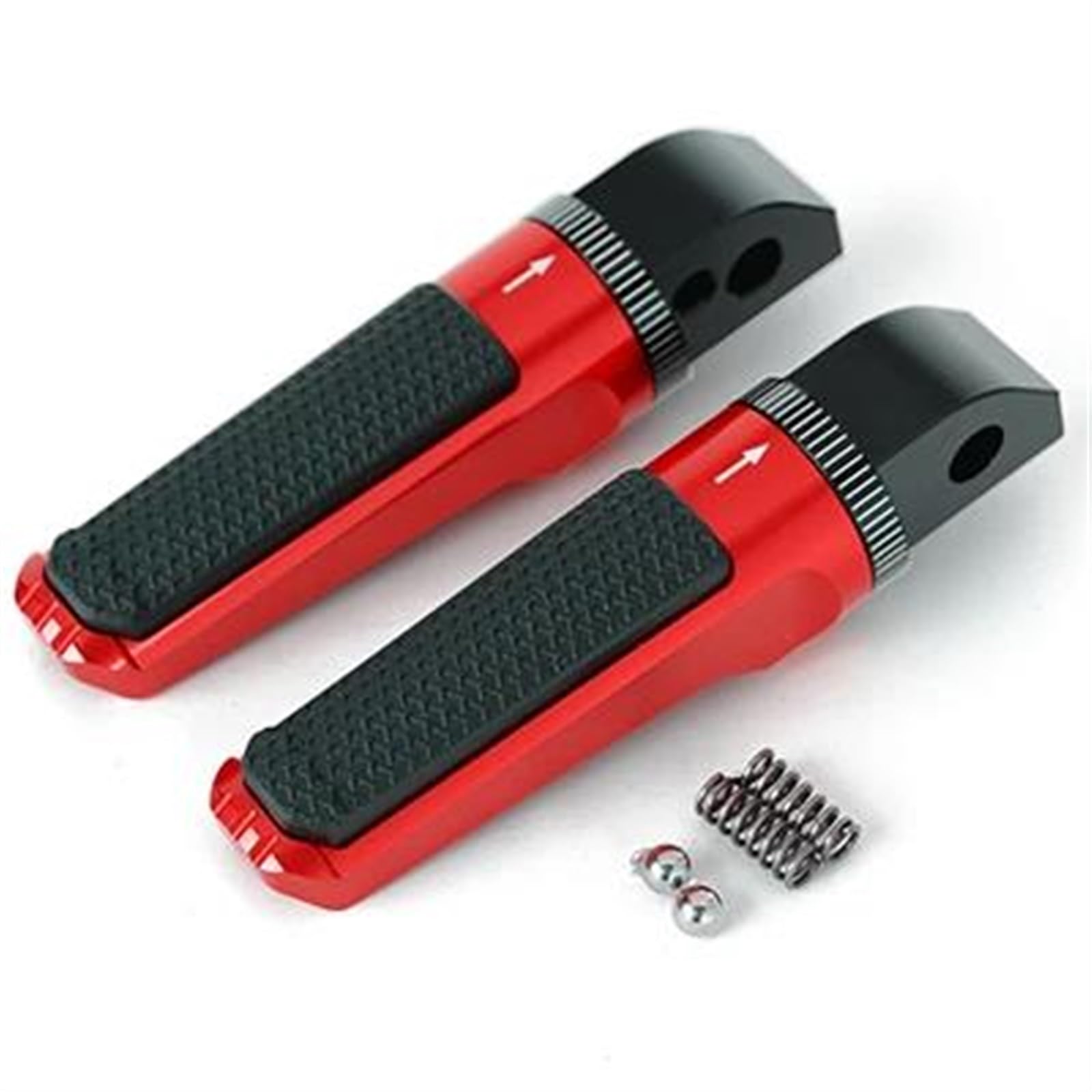 Foot Pegs Rear Passenger Foot Pegs Pedals Footrest For Triumph For Daytona 675 2009-2017 675R For Bonneville T100 120 For Scrsmbler 1200XC Motorcycle Footpegs (Beige : RED)