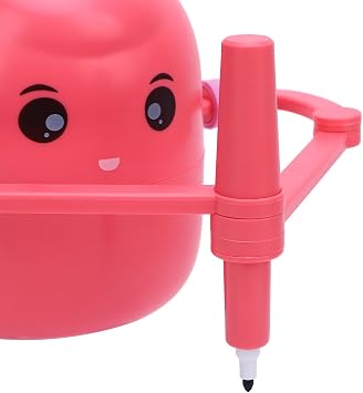 Smart Drawing Robot Automatic Interactive Educational Drawing Robot with Cards for Painting Learning Enlightenment Toy (Pink)