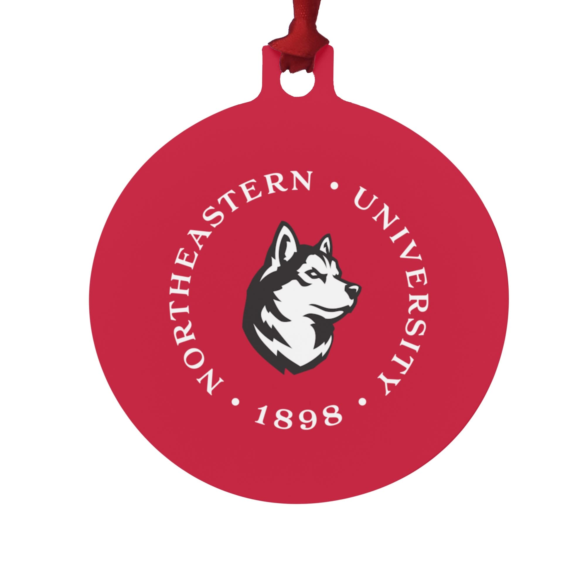 GRAPHICS & MORE Northeastern University Primary Logo Aluminum Holiday Christmas Tree Ornament - 3.0
