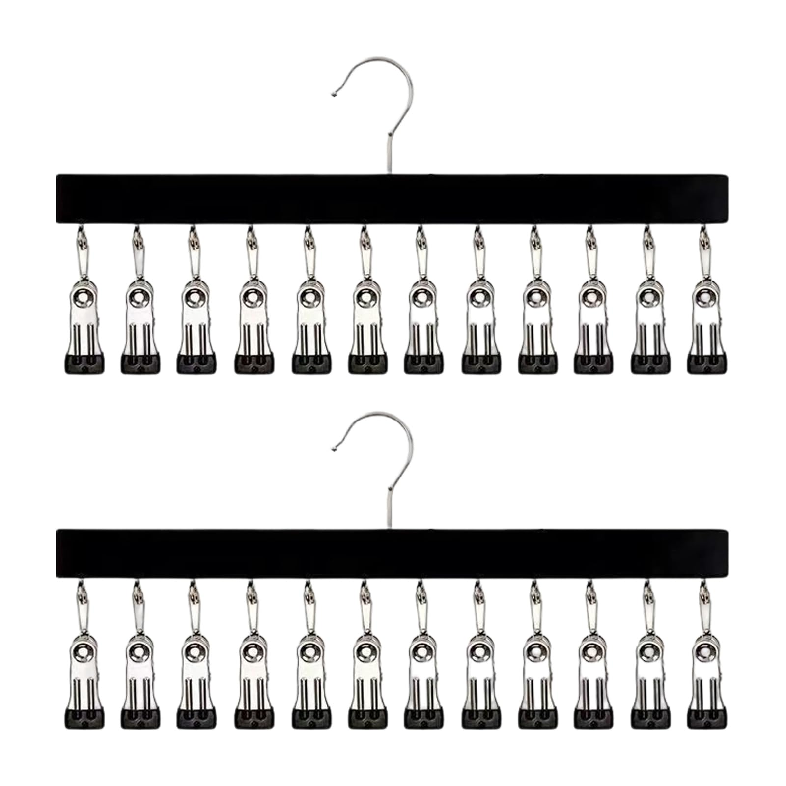 NVOQILIN Multipurpose Wood Hanging Clip Holder for Caps Underwear and Sock Organization Closet Planner
