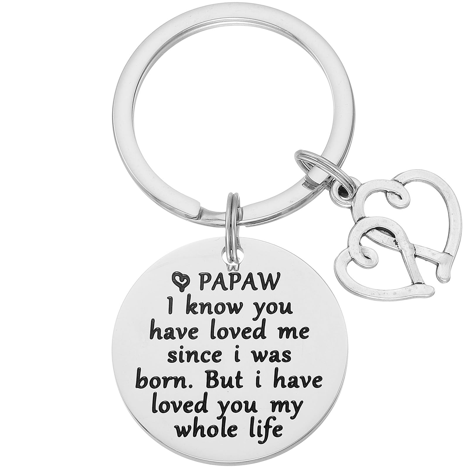 HUTIMY Papaw Keychain for Men - Grandkids Gift