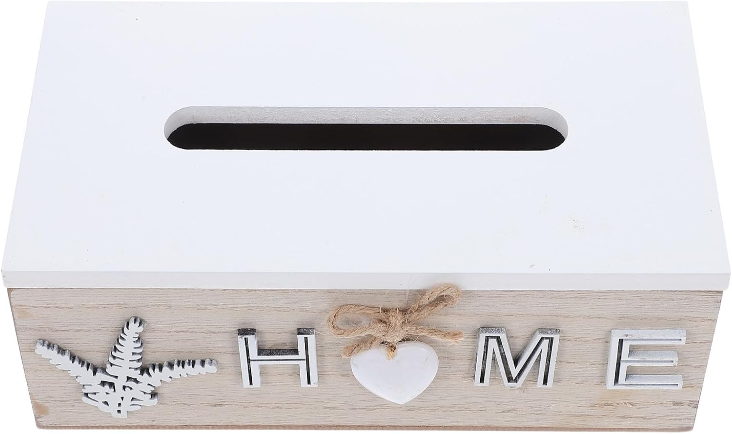 Toyvian Vintage Wooden Tissue Box Holder Beige MDF Rectangular Tissue Storage Case with Lid Elegant Cover for Living Room or Bathroom Organization