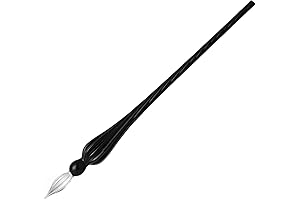 Handmade Artisan Black Glass Dip Pen for Artistic Calligraphy