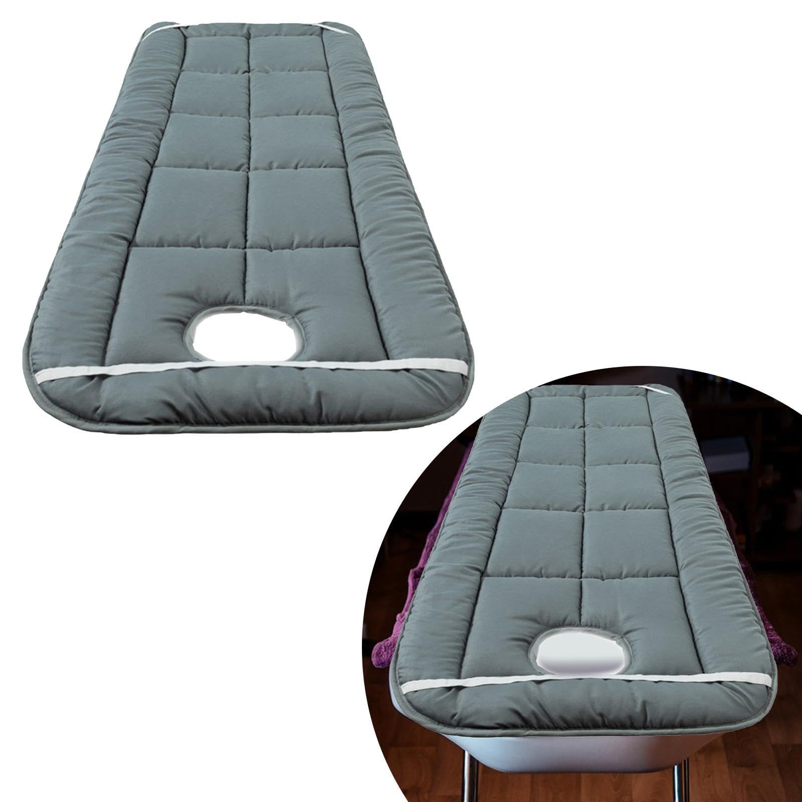 Materasso per lettino da massaggio 75x180 cm, spesso, con fori, elastici trapuntati, trapuntato in rilievo 3D, offre una sensazione di benessere inaspettata. Copritesta