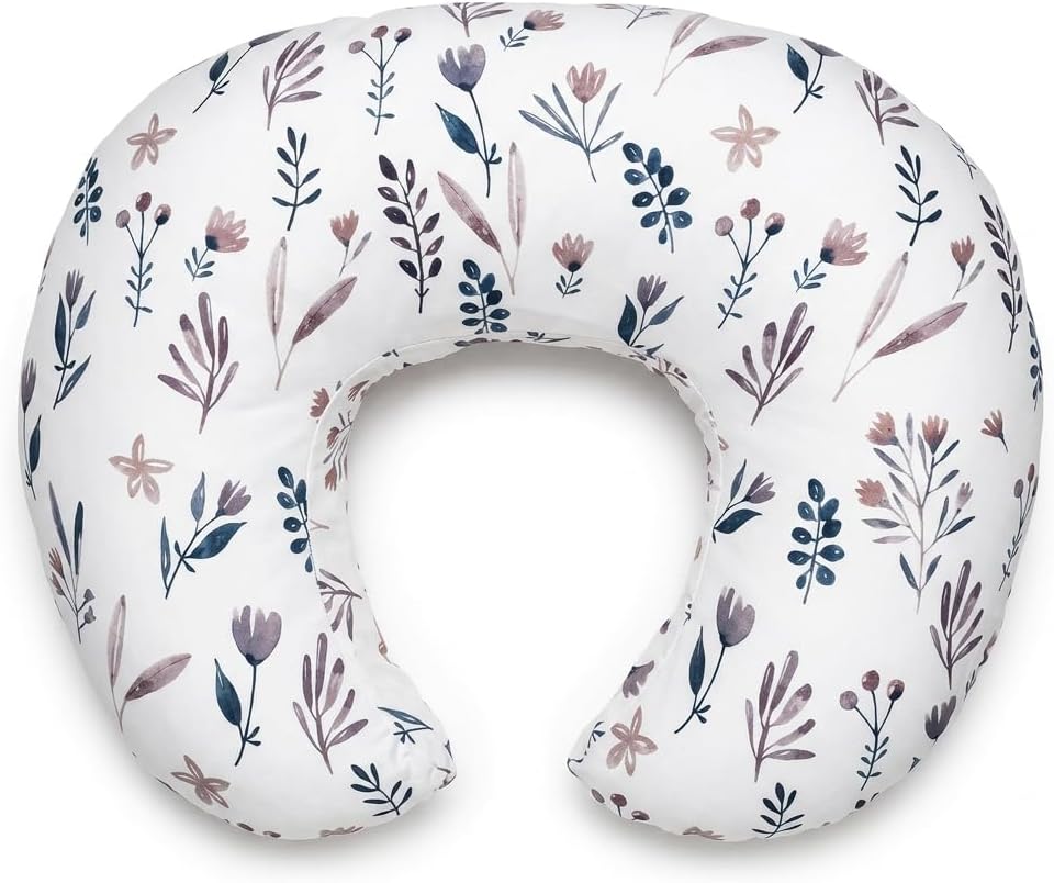 Nursing Pillow and Body Positioner for Breast Feeding and Bottle Feeding, Ultra Soft Breastfeeding Pillows with Removable Pillow Cover (Vine Whisper)