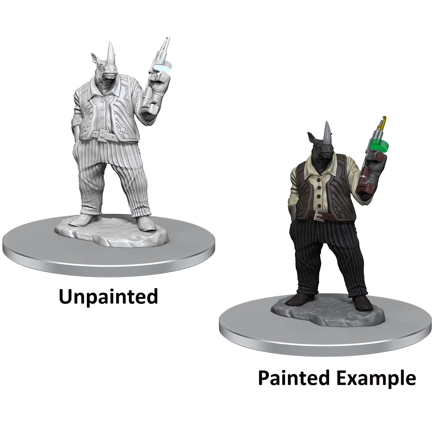 Magic The Gathering Unpainted Miniatures: Freelance Muscle & Rhox Pummeler - Juego de 2 figuras, RPG, preparado y listo para pintar, exhibir o usar con tus juegos de rol de mesa