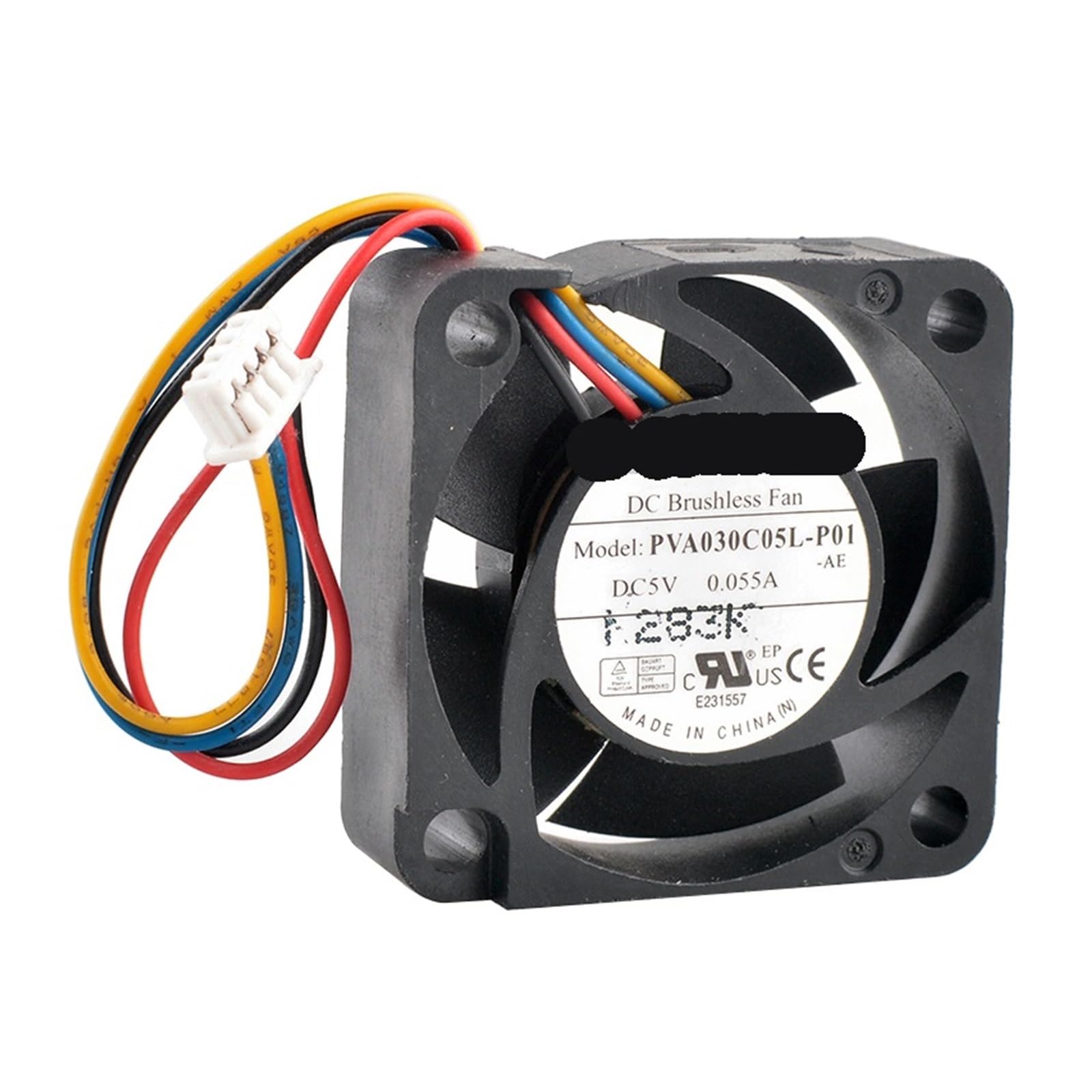 JJKKOZVQF PVA030C05L-P01 3cm 30mm fan 30x30x10mm DC5V 0.055A 4pin quiet cooling fan