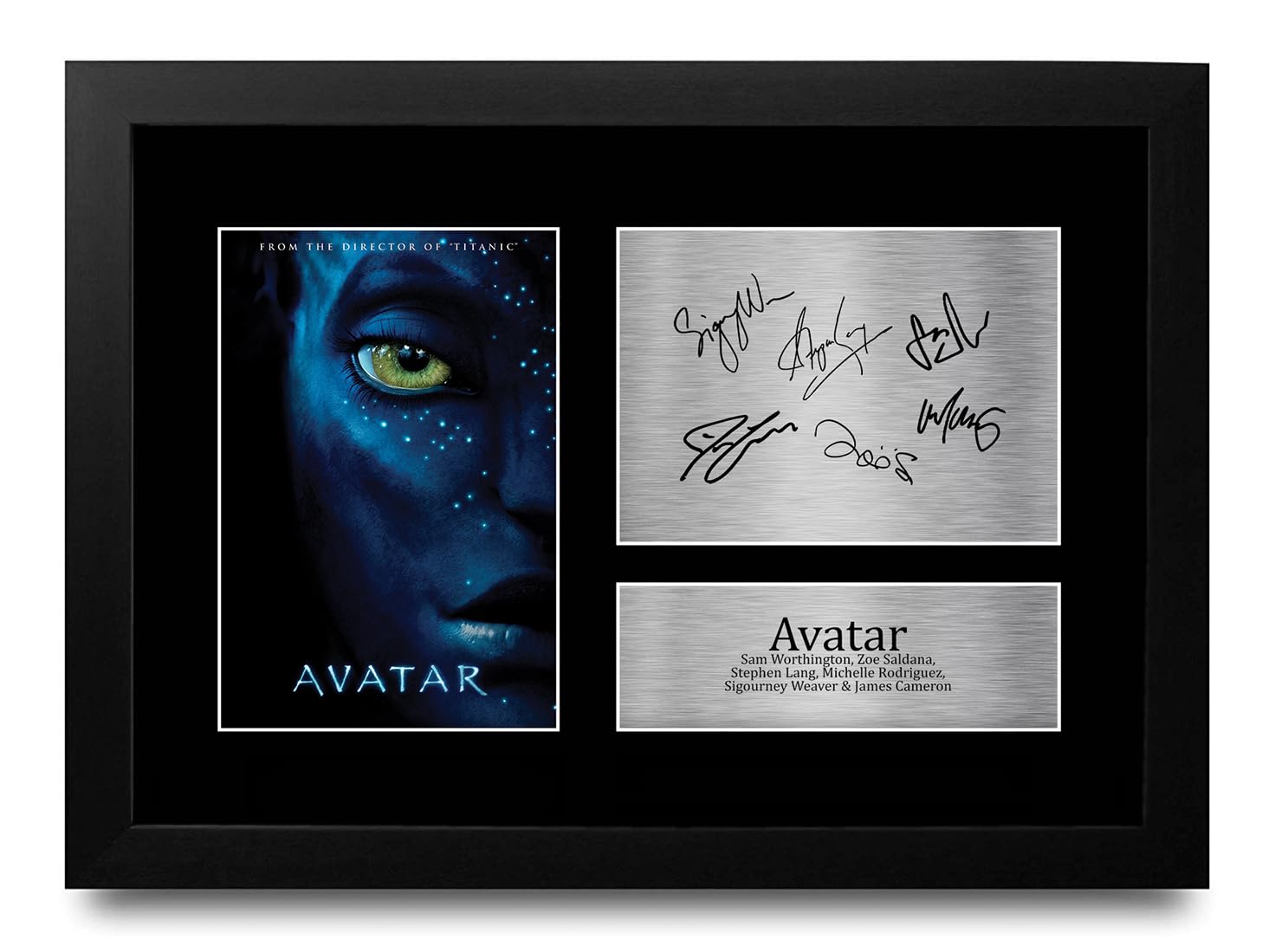 Avatar Película Póster Autógrafo A4 Enmarcado Memorabilia