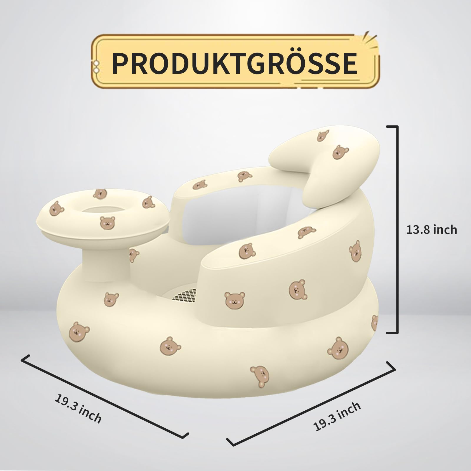 Bema opblaasbare babyfloat 6-12 maanden/tot 11 kg - Zwemhulp opblaas band/ring/zitje - Veilig zwemmen - Action products - warenhuis