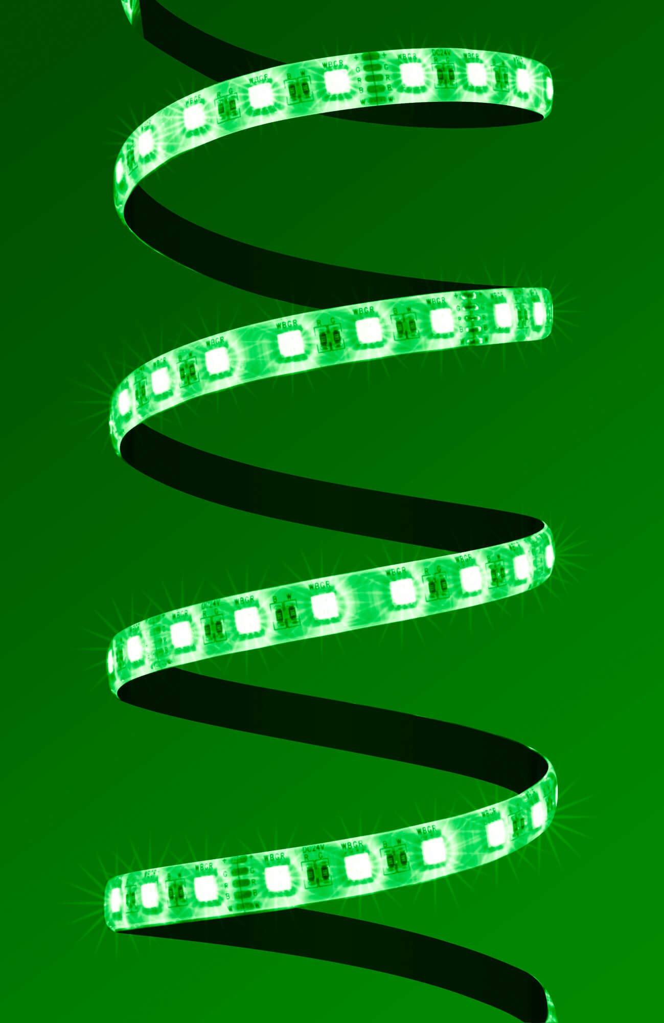 LED Universum RGBW - Tira de Luces LED (2 m, con Fuente de alimentación y Mando a Distancia, 24 V, IP65, RGBWW, Chip LED Todo en uno 60 LED/m)